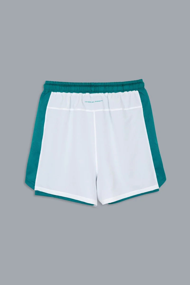 NOX PRO White/Ivy Green Men's Padel Shorts