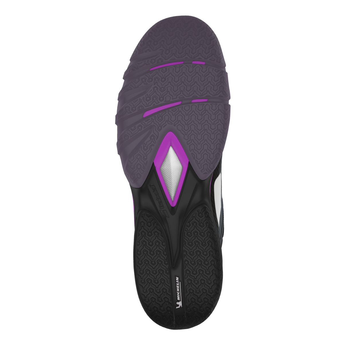 Babolat Jet Premura 3 Men Lebrón padel shoes Black/Plum sole view