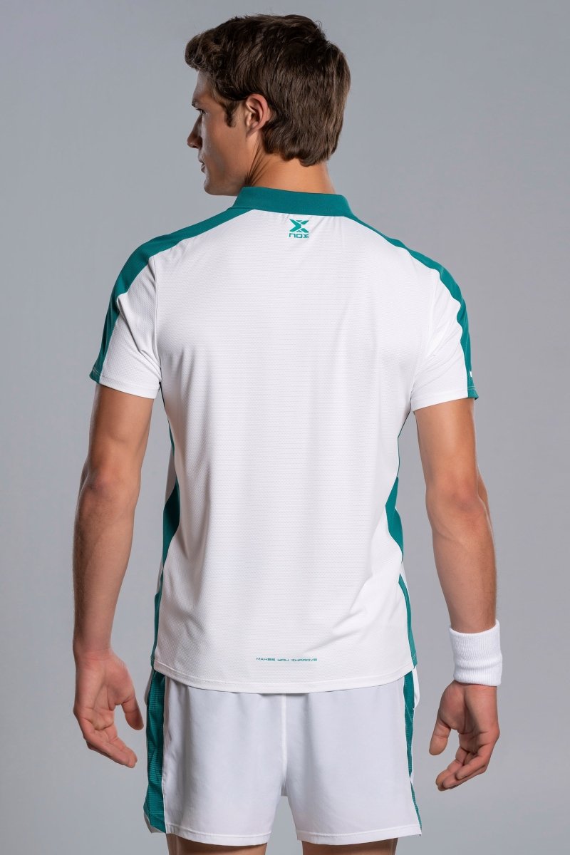 MEN'S PRO WHITE/IVY GREEN POLO