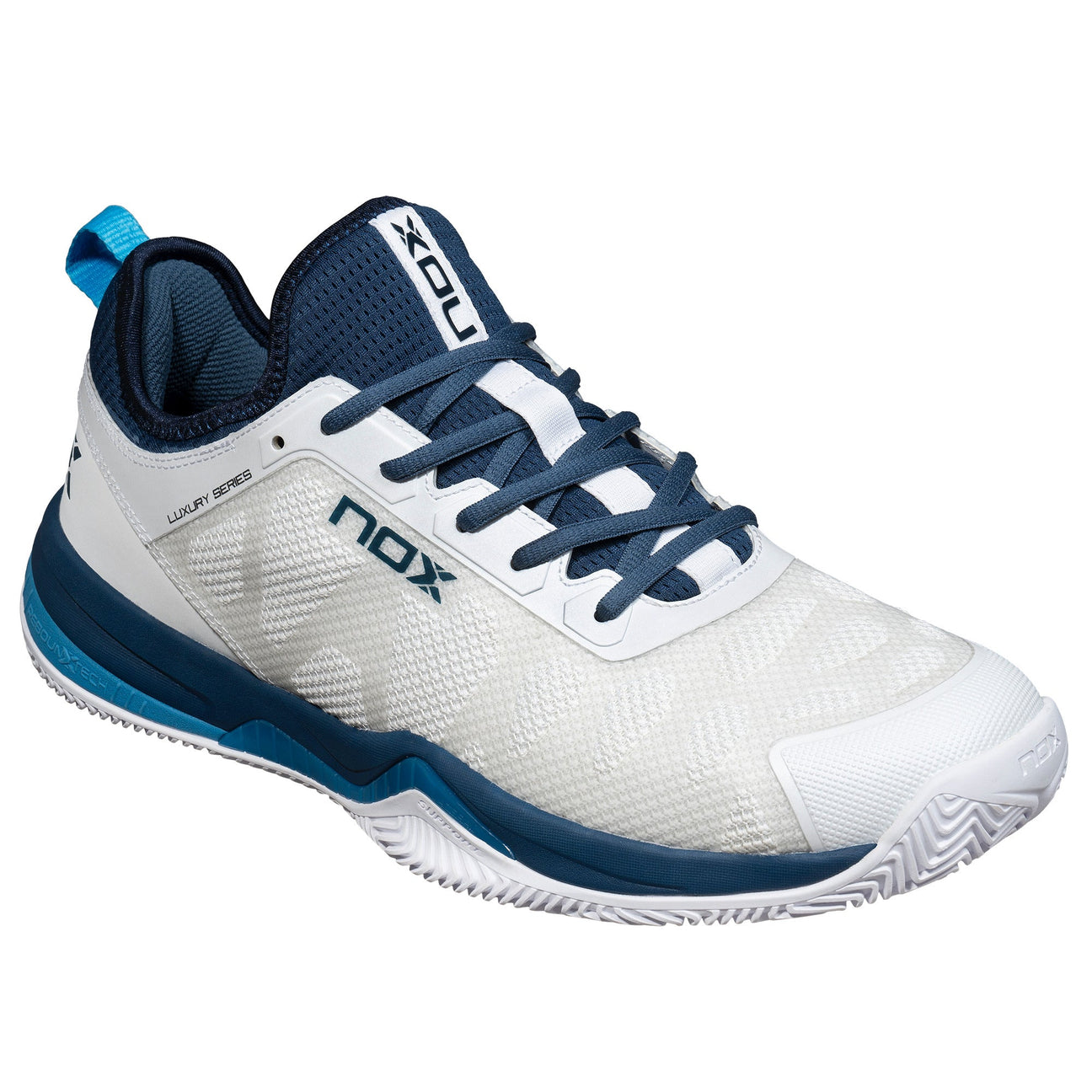 PADEL SHOES NOX NERBO WHITE/BLUE SUECO