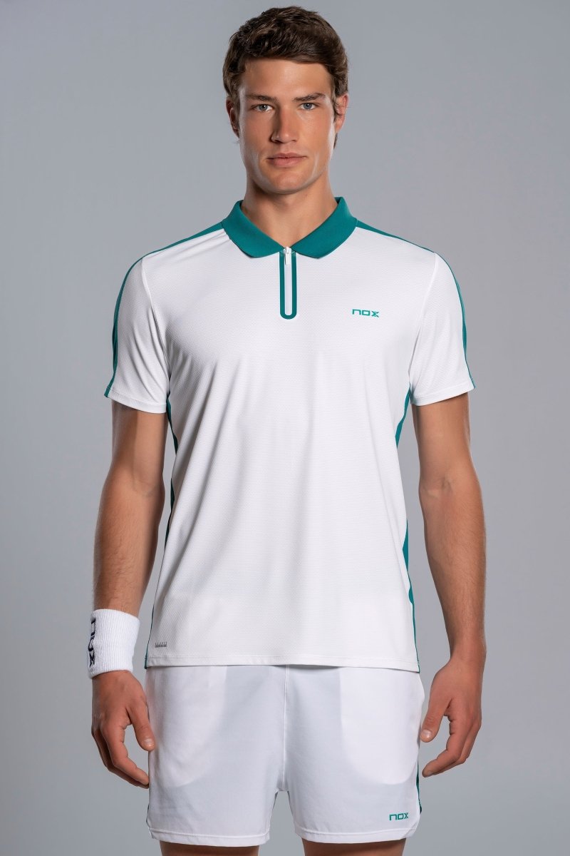 MEN'S PRO WHITE/IVY GREEN POLO