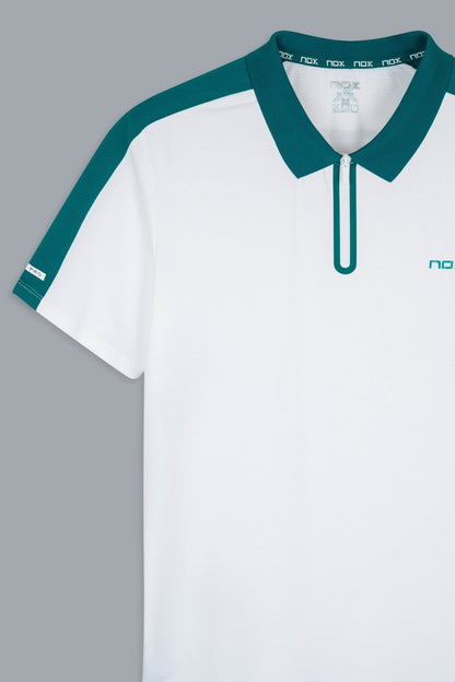 MEN'S PRO WHITE/IVY GREEN POLO