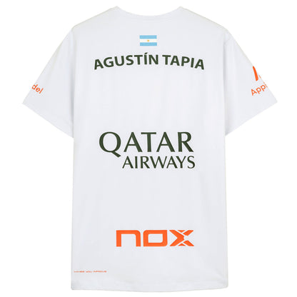 AGUSTIN TAPIA SPONSORS AT10 White T-SHIRT