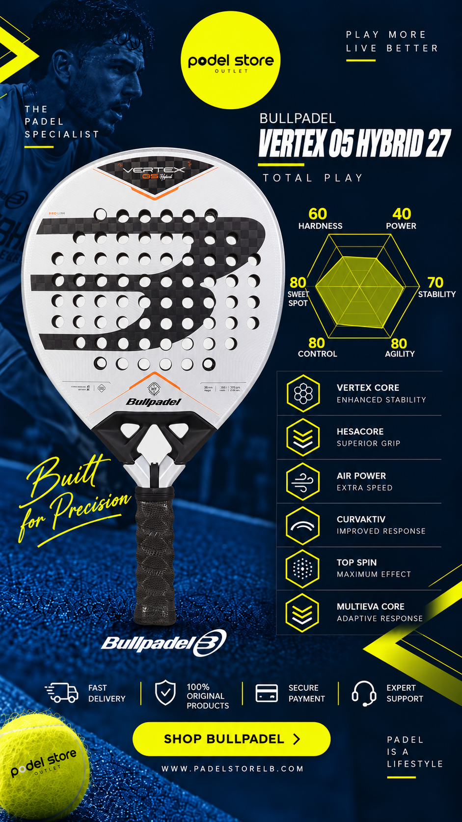 Bullpadel Vertex 05 Hybrid 2027 Padel Racket
