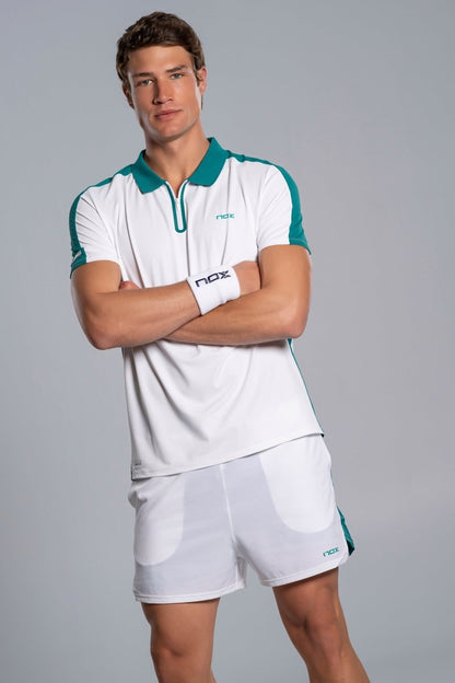 MEN'S PRO WHITE/IVY GREEN POLO
