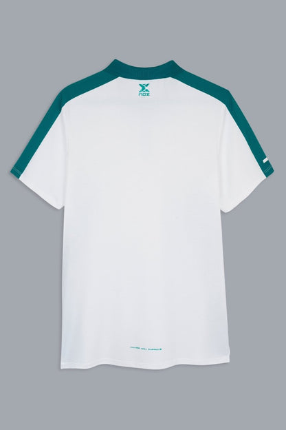 MEN'S PRO WHITE/IVY GREEN POLO