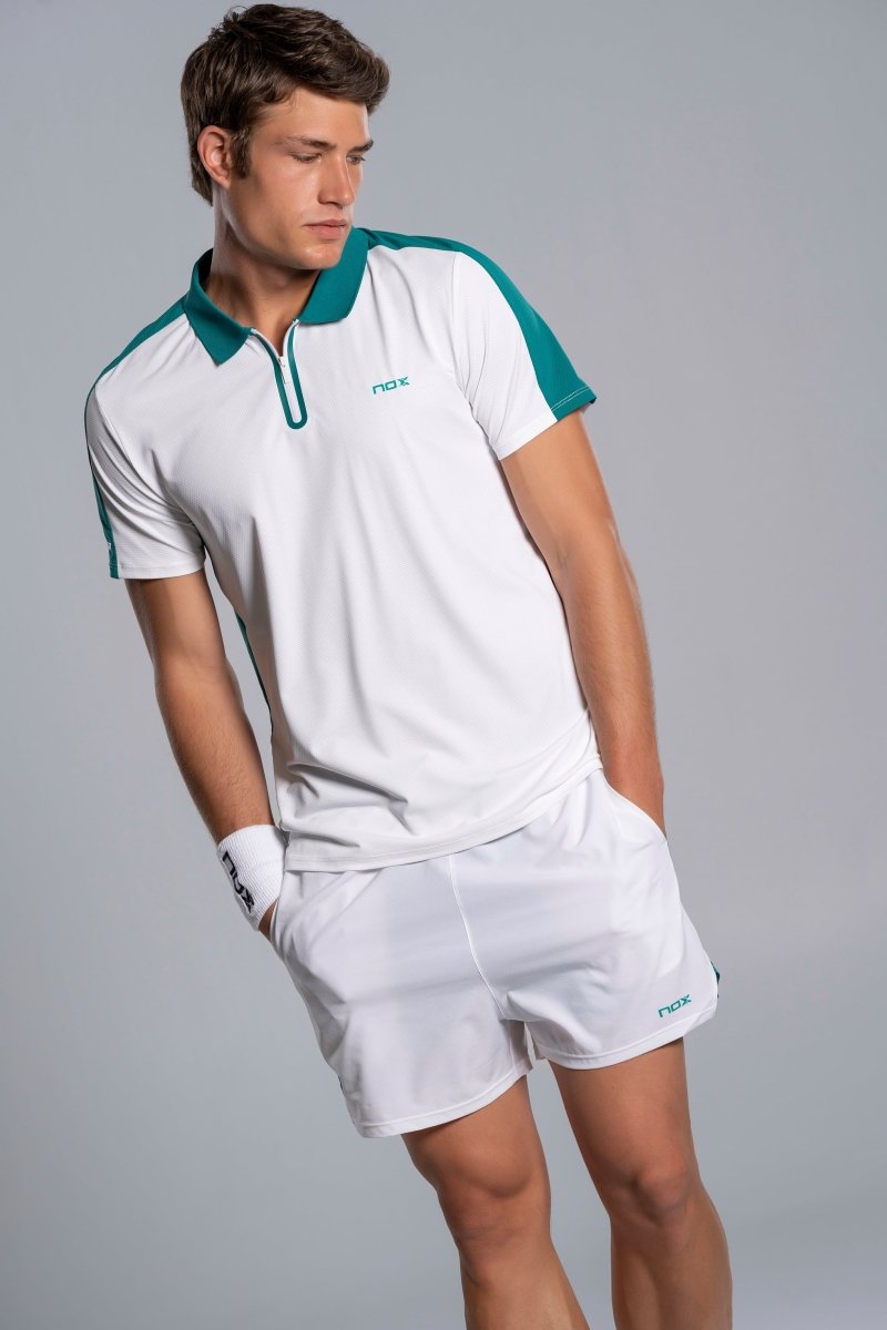 MEN'S PRO WHITE/IVY GREEN POLO