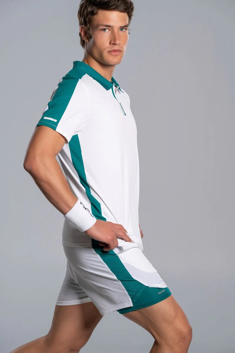MEN'S SHORT PRO WHITE/IVY GREEN