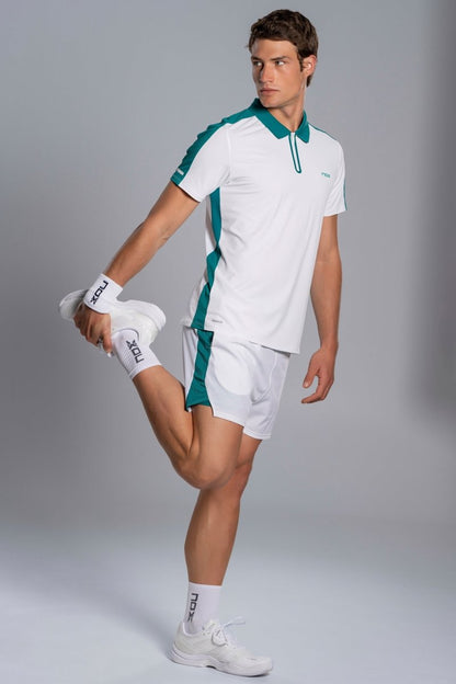 MEN'S PRO WHITE/IVY GREEN POLO