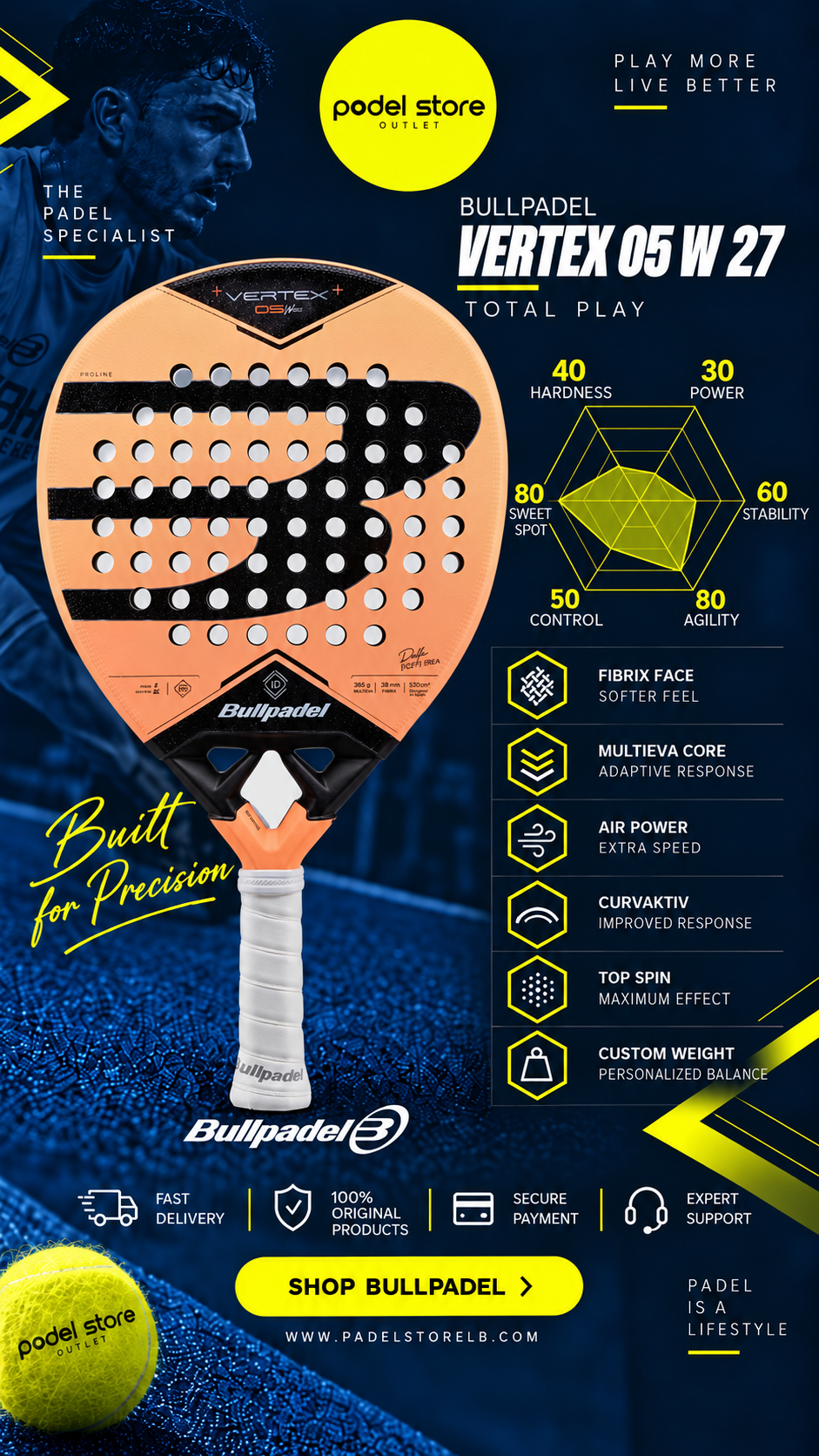 Bullpadel Vertex 05 W 2027 Padel Racket