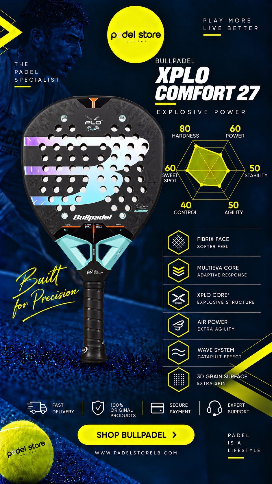 Bullpadel XPLO CFM 2027 Padel Racket