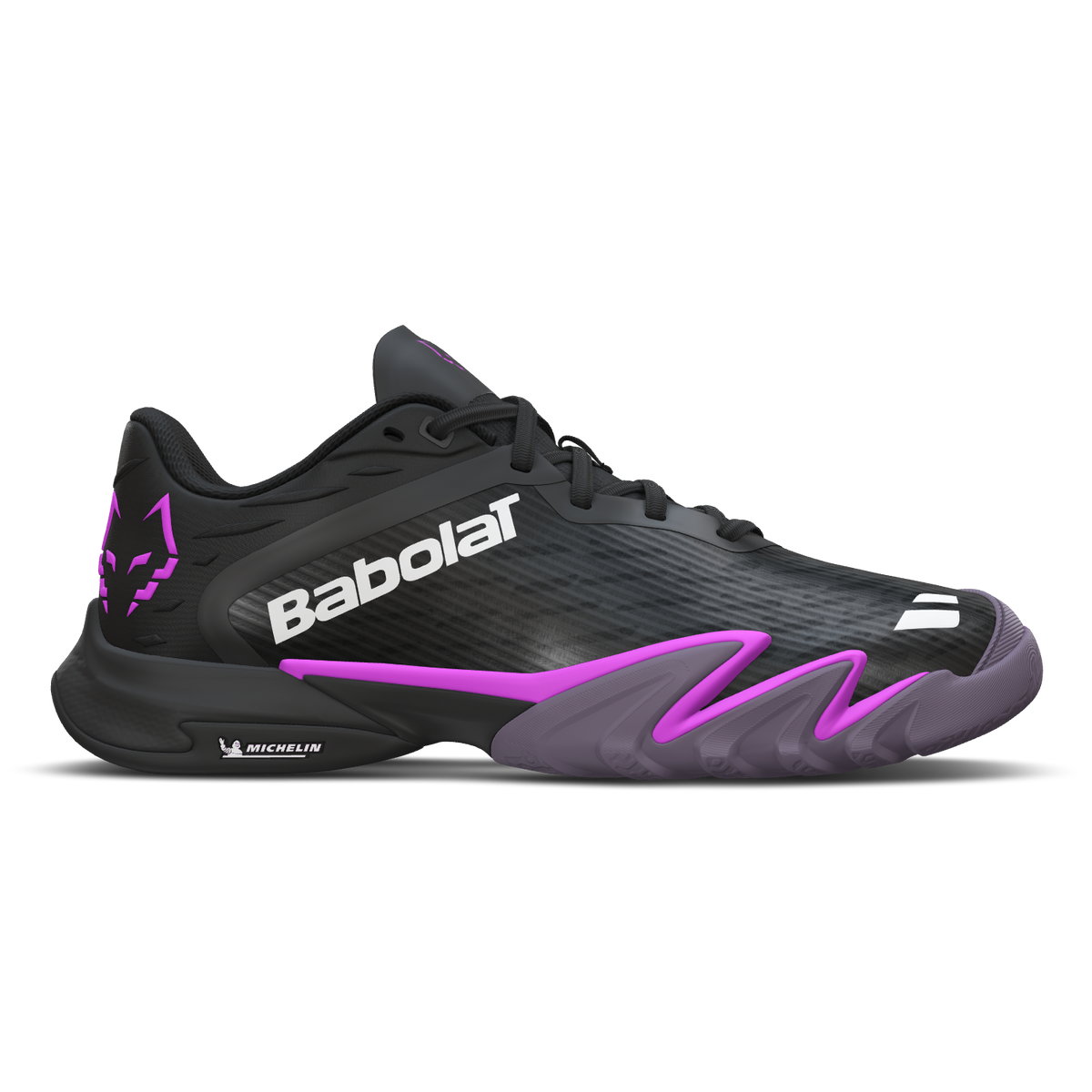 Babolat Jet Premura 3 Men Lebrón padel shoes Black/Plum side view