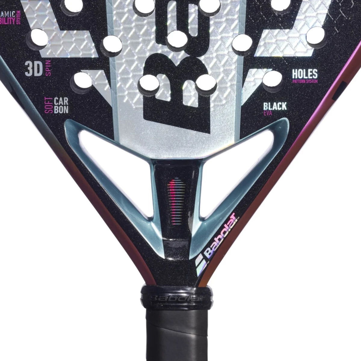 Babolat Viper Soft Juan Lebrón 3.1 padel racket face detail view
