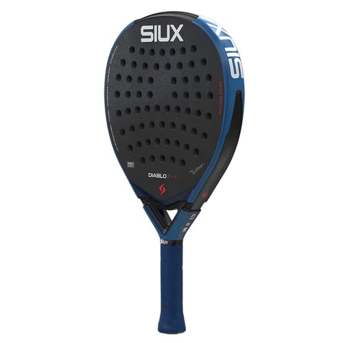 Siux Diablo Pro 2026 Royal Blue padel racket three-quarter view