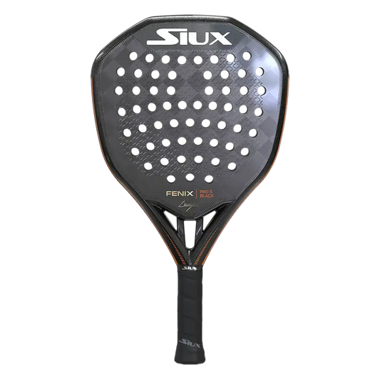 Siux Fenix Pro 5 Black 2025 padel racket front view