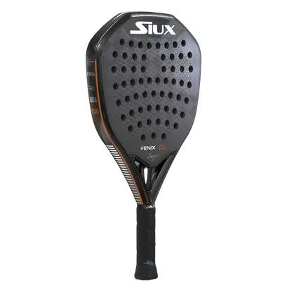 Siux Fenix Pro 5 Black 2025 padel racket angled front view